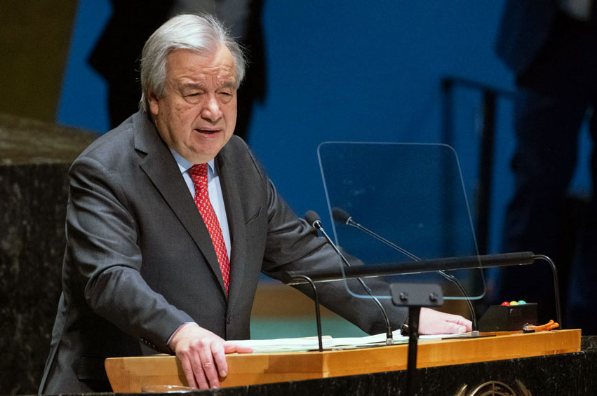 聯合國秘書長古特瑞斯（Antonio Guterres）表示，全球推進永續發展目標進度不合格。（圖片來源：United Nations）